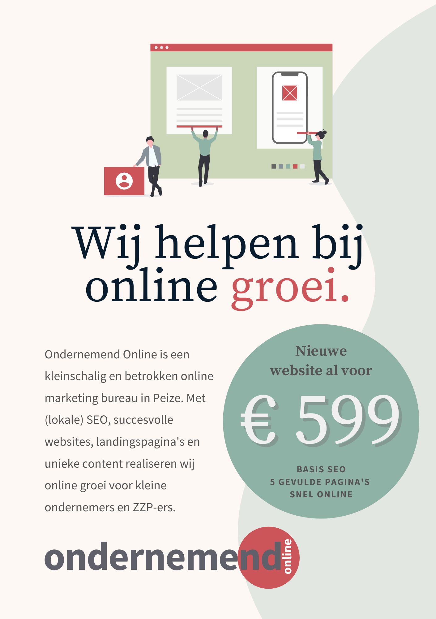 Flyer ontwerp Ondernemend Online Peize
