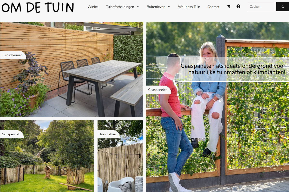 webwinkel tuin - Om de Tuin website - webdesign groningen